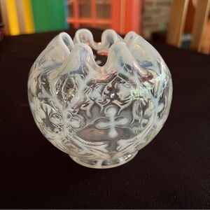 Northwood Spanish Lace Opalescent Rose Bowl, c 1899